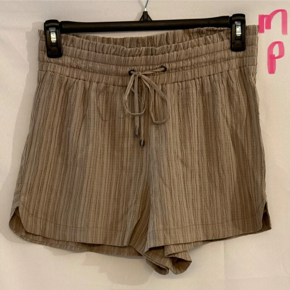 Soho Taupe Drawstring Athletic Shorts